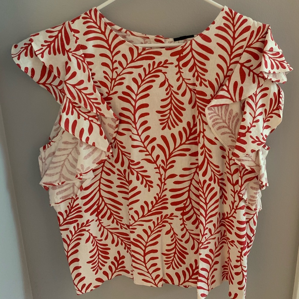 Ruffled sleeve blouse